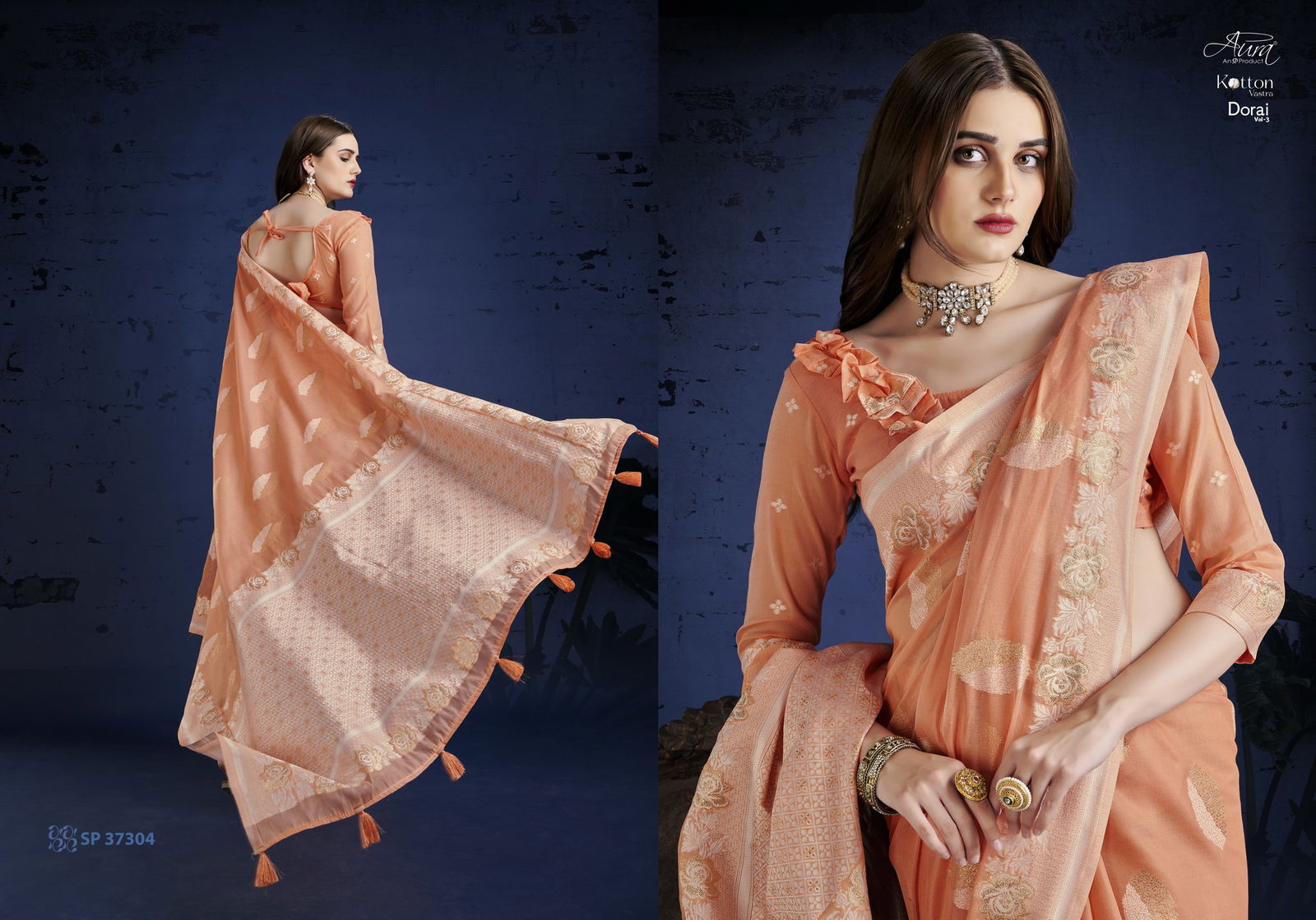 Aura Cotton Vastra Dorai Vol 3 Fancy Exclusive Wear Wholesale Designer Sarees
